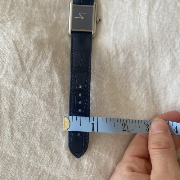 Cartier Watch For Men Tank Must In Blue, special edition "Cordes de Marseille" - Picture 5 of 6